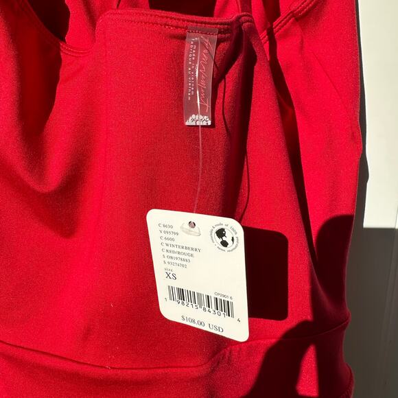 FP Movement Free People Little Bit of Love Skortsie Shortsie Winterberry Red XS - Picture 14 of 15